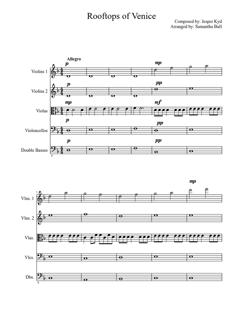 Rooftops Of Venice Assassin S Creed 2 Sheet Music For Strings Group Mixed Quintet Musescore Com Assassin's creed 2 venice rooftops (track 2) original soundtrack ost loop ezio chase theme 2 hours. rooftops of venice assassin s creed 2
