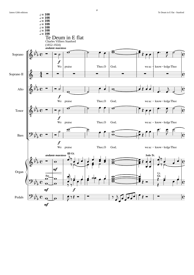 Thanksgiving Te Deum