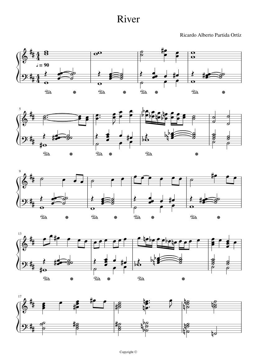 River Sheet Music For Piano Solo Musescore river-sheet-music-for-piano-solo-musescore