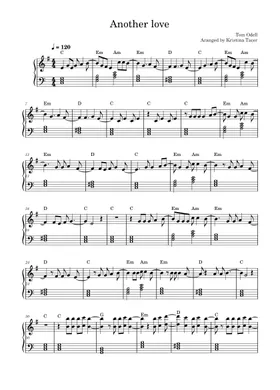 Another love – Tom Odell Another Love-Duo Clarinetto e Chitarra Sheet music  for Guitar, Clarinet other (Mixed Duet)