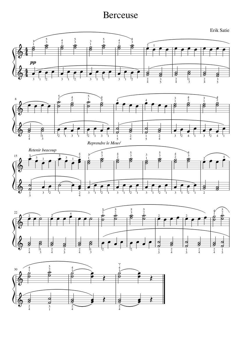 Erik Satie - Enfantillages Pittoresques - Berceuse