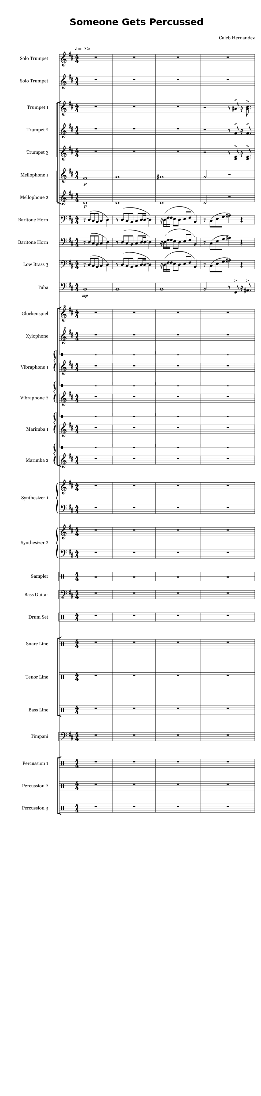 WIP - Someone Gets Hurt Drum Corps Sheet music for Euphonium, Tuba ...