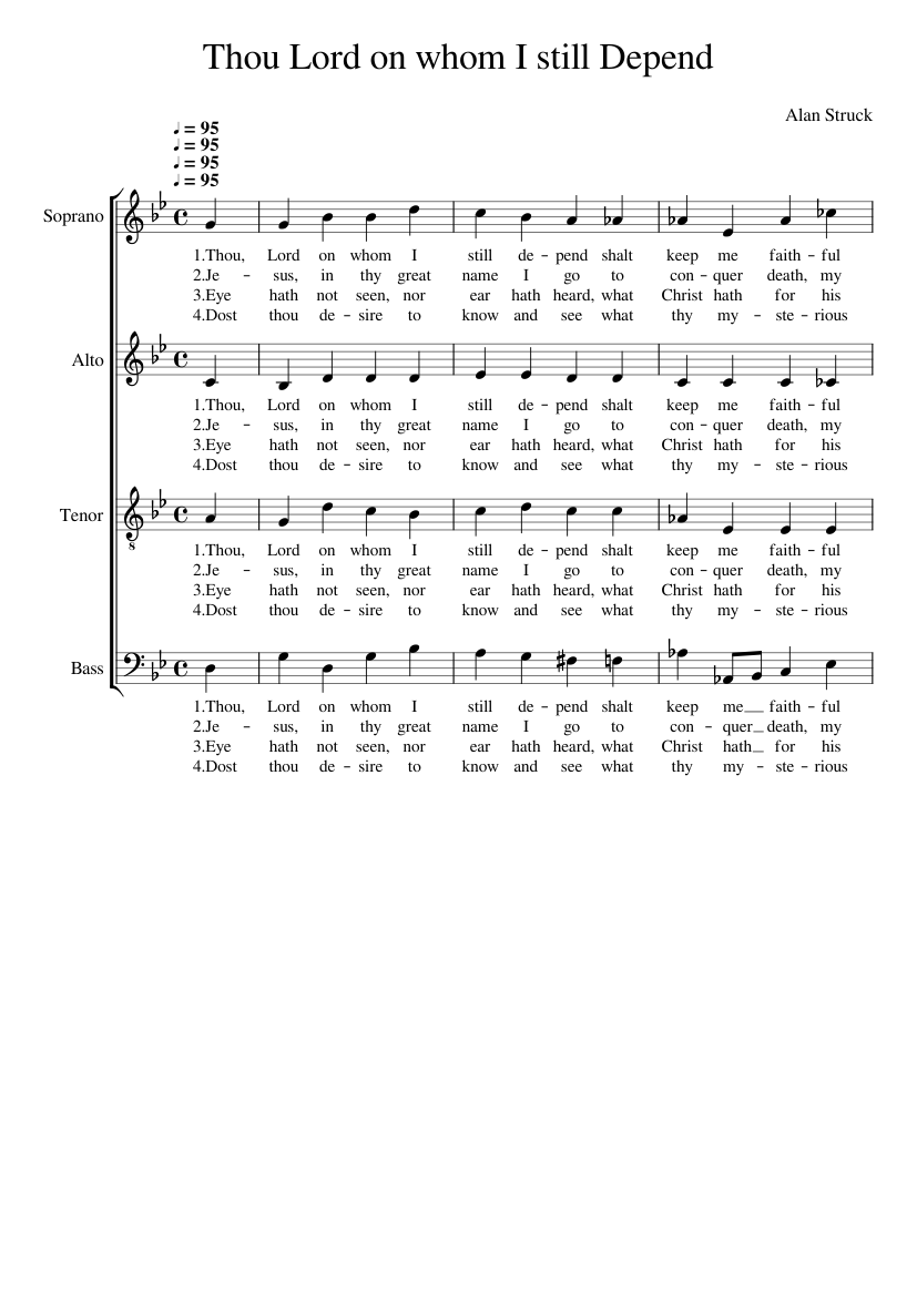 Thou Lord on whom I still depend