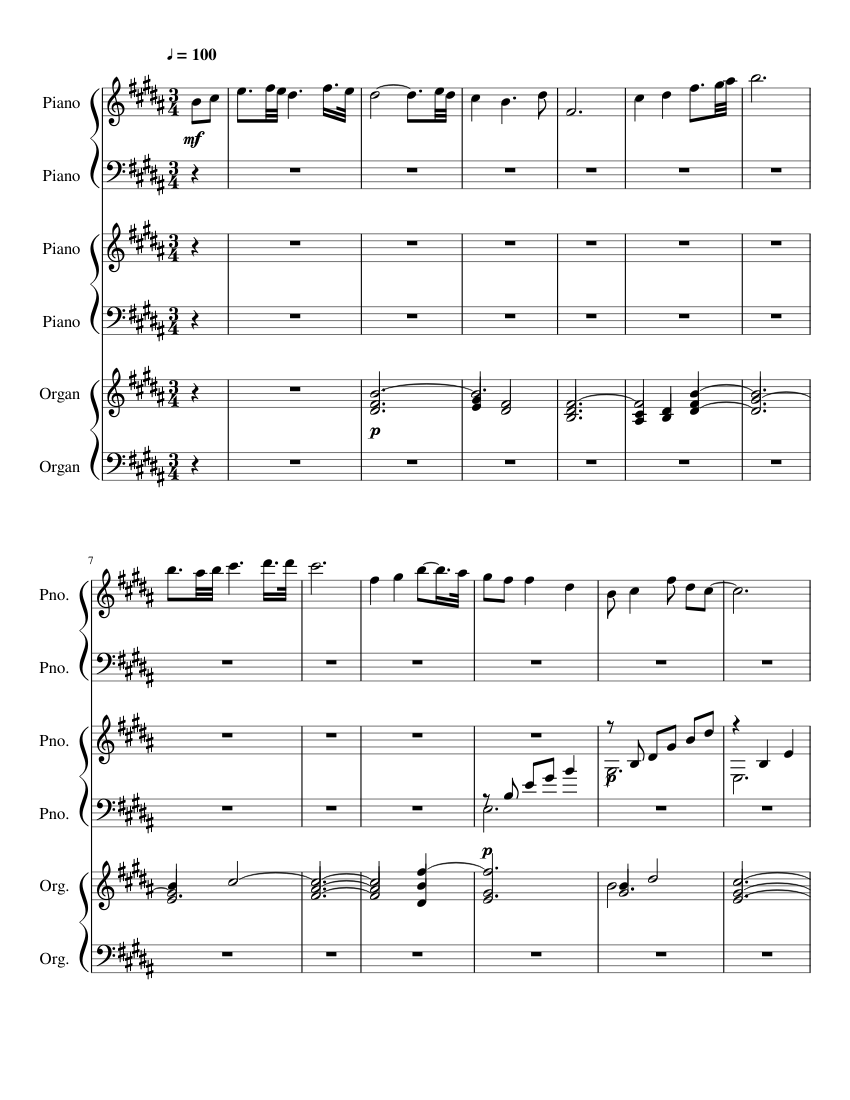 How To Train Your Dragon Romantic Flight Sheet music for Piano, Organ