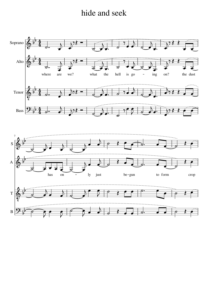 Hide and Seek Sheet music for Piano, Flute, Drum group (Mixed Quartet)