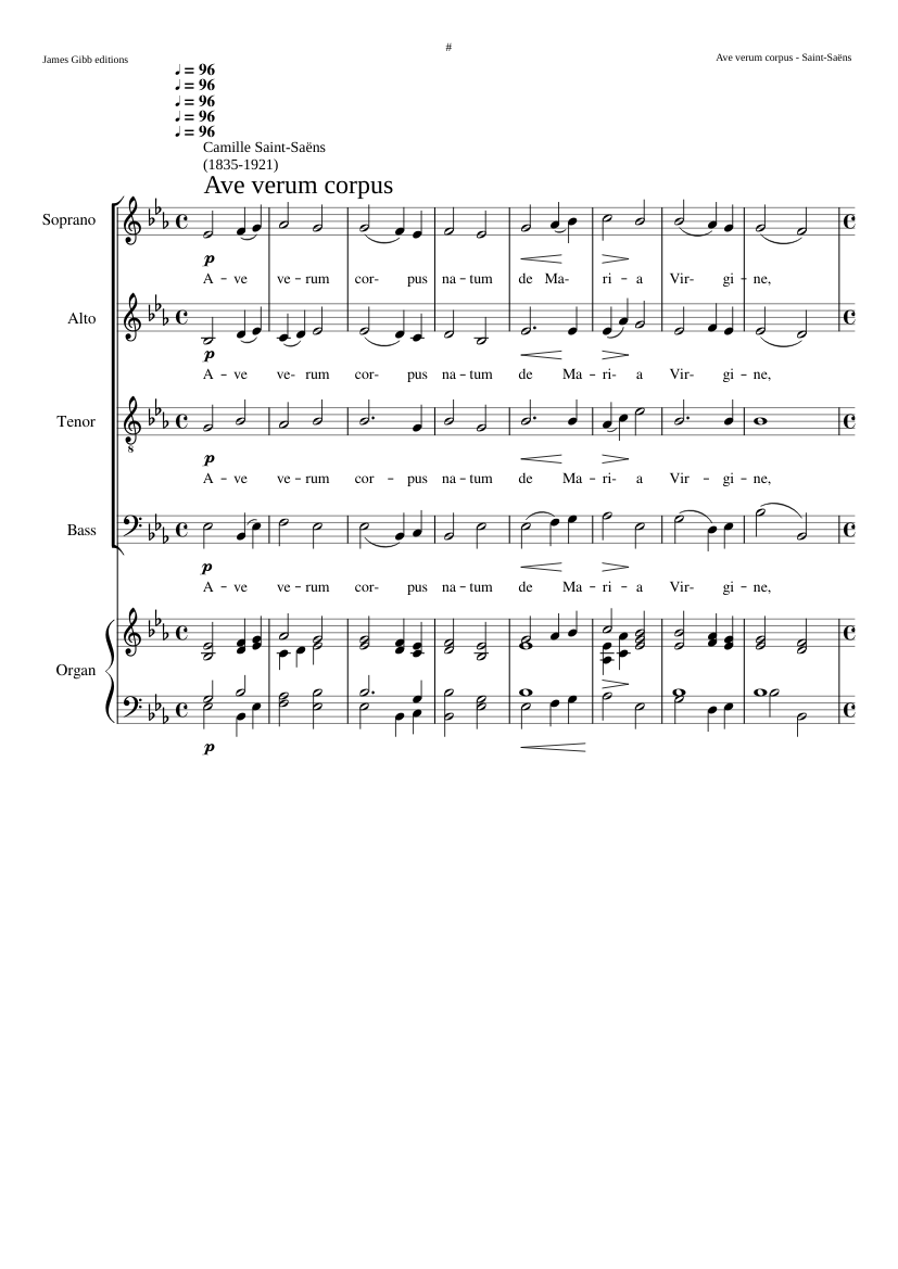 Ave verum in E-flat major