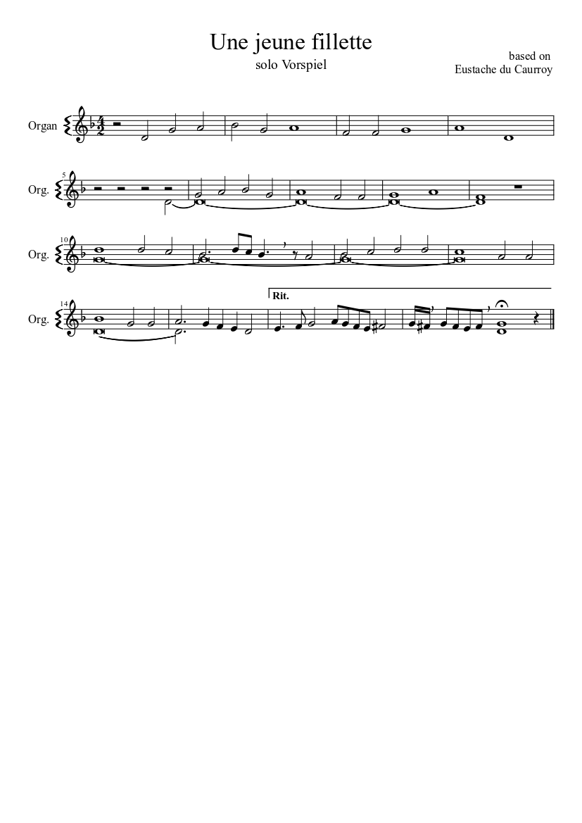 Fantasie 30 on 'Une jeune fillette'