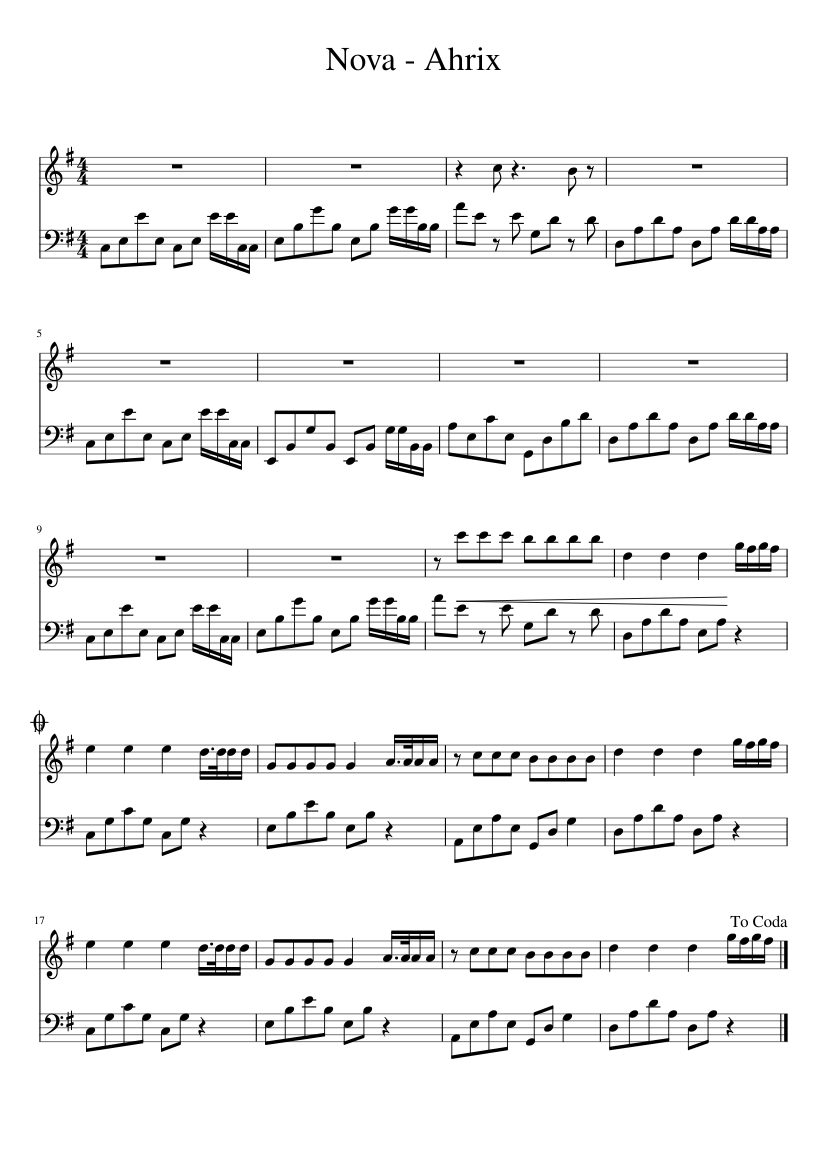 Nova Ahrix Sheet Music For Piano Solo Easy MuseScore nova-ahrix-sheet-music-for-piano-solo-easy-musescore