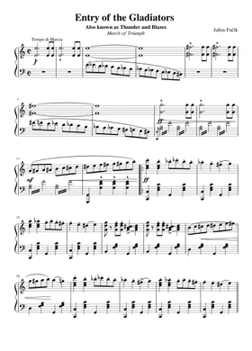 Einzug der Gladiatoren, Op.68 by Julius Fučík free sheet music | Download  PDF or print on Musescore.com