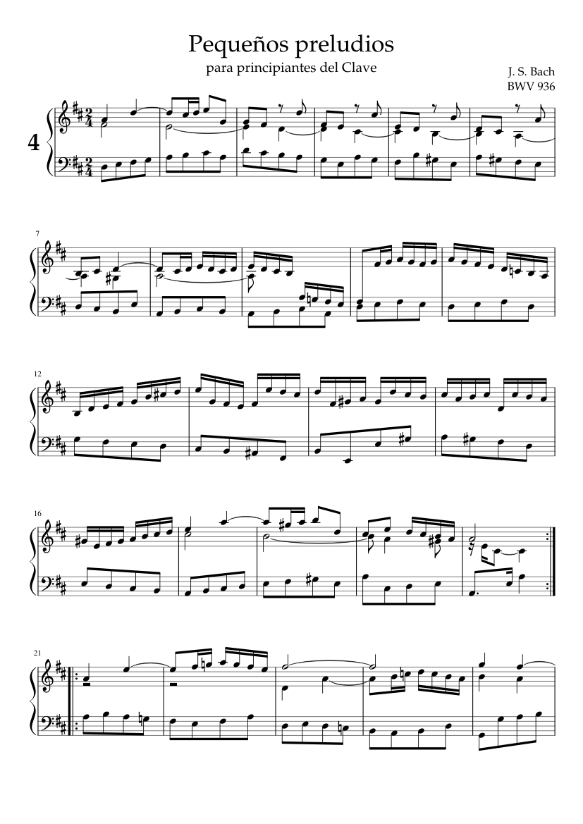 Prelude in D major BWV 936