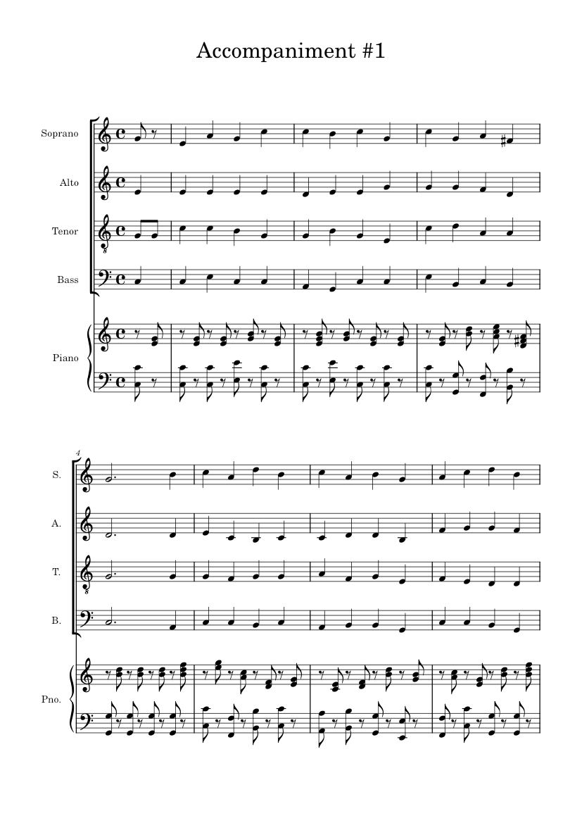 Accompaniment #2 Sheet music for Piano, Soprano, Alto, Tenor & more ...