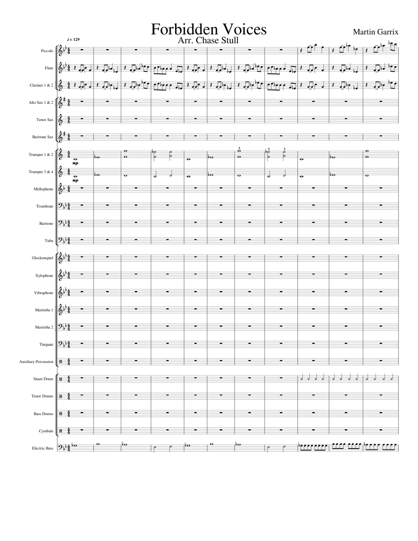 Forbidden Voices Martin Garrix Sheet Music For Trumpet In B Flat Trombone Flute Drum Group More Instruments Marching Band Musescore Com A subreddit dedicated to martin garrix, area 21, ytram, & stmpd records!. forbidden voices martin garrix sheet