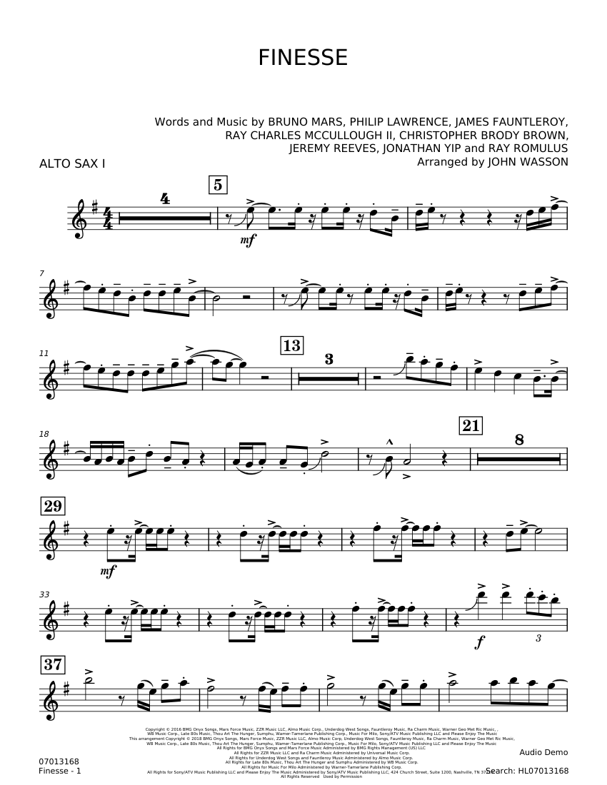 Finesse - Bruno Mars - piano tutorial