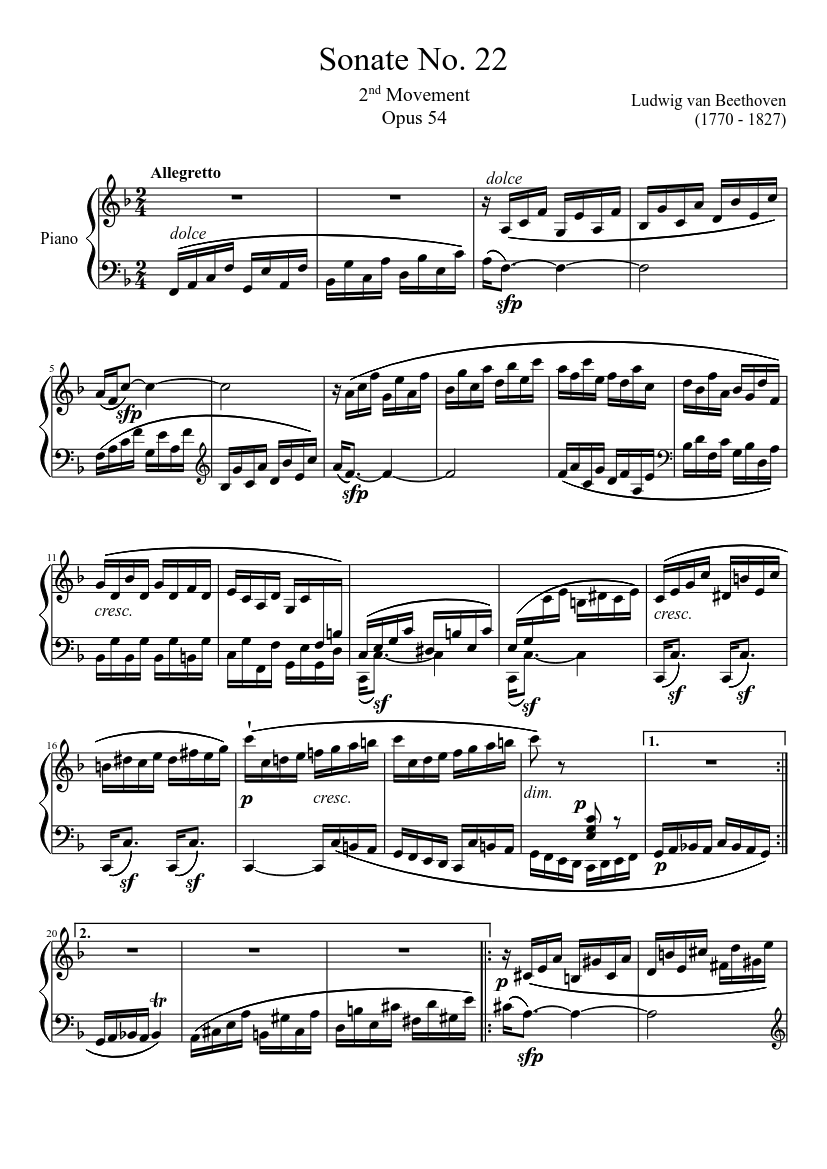 Sonate No. 22