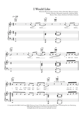 Free i would like by Zara Larsson sheet music | Download PDF or print on  Musescore.com