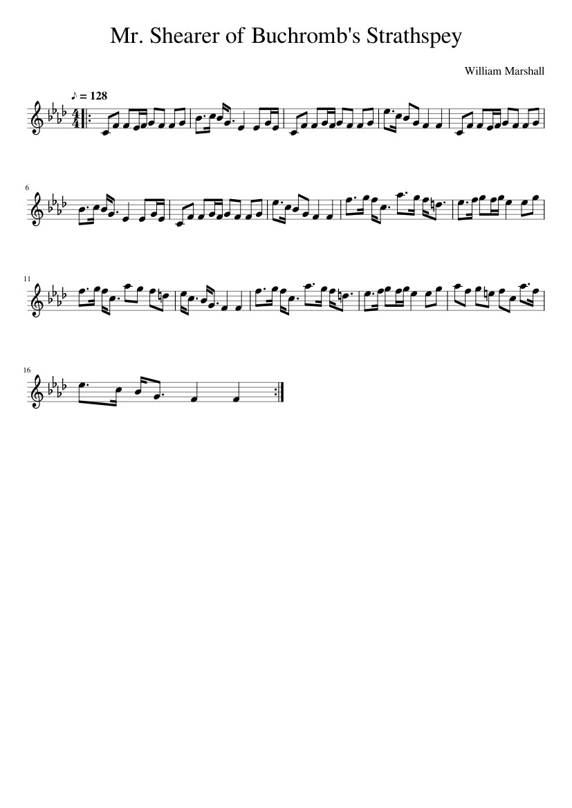 Mr. Shearer of Buchromb's Strathspey