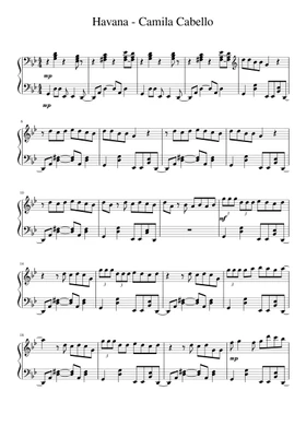 Free Havana by Camila Cabello sheet music | Download PDF or print on  Musescore.com