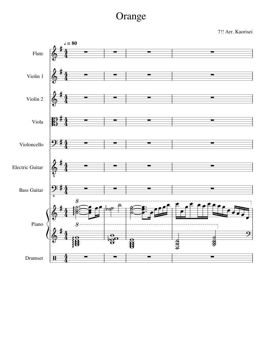 Street Fighter II - Vega's Theme Sheet music for Piano, Cornet, Violin,  Viola & more instruments (Mixed Ensemble)