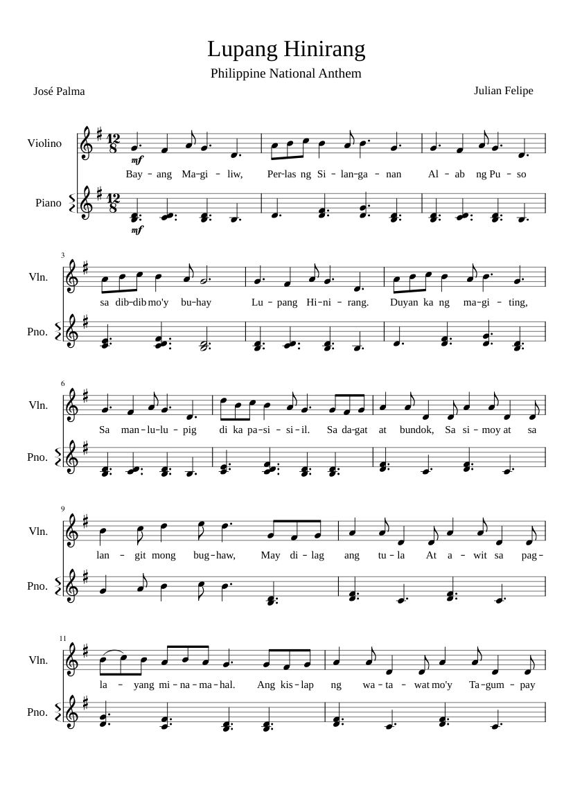 Lupang Hinirang Lyrics The Philippine National Anthem, 52% OFF