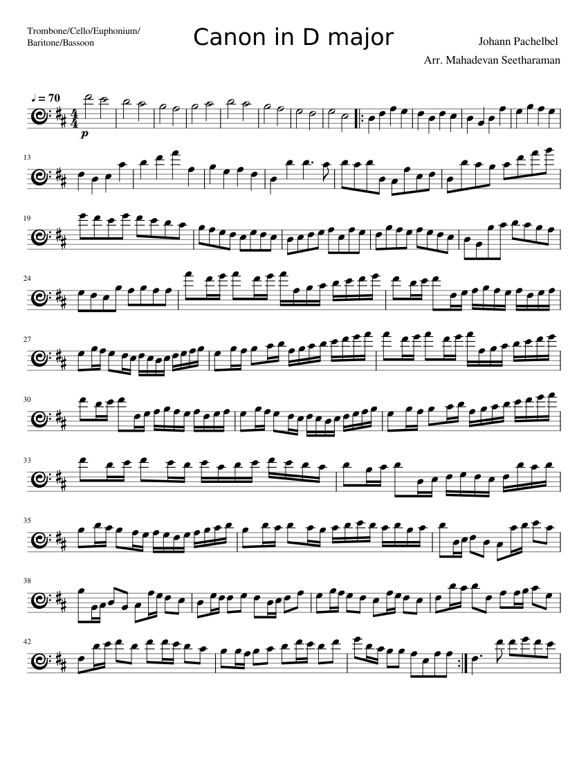 Canon and Gigue in D major P.37