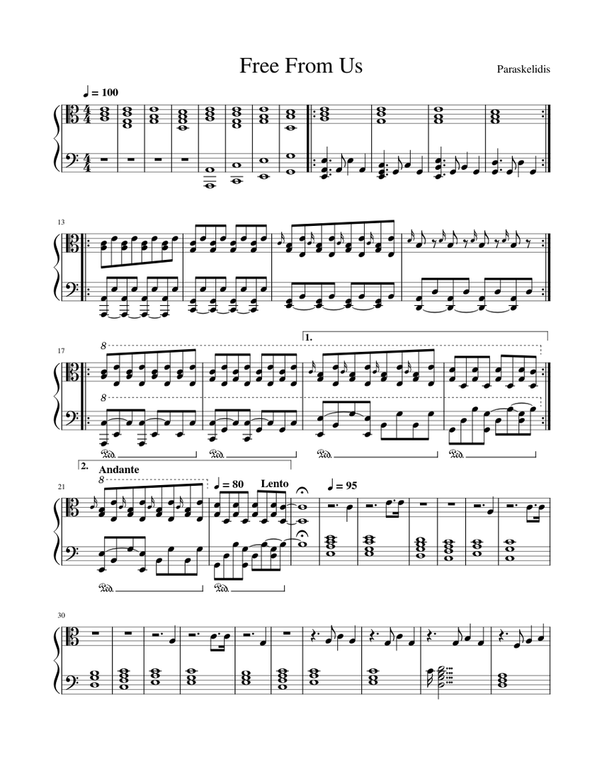Free From Us Sheet music for Piano (Solo) | Musescore.com