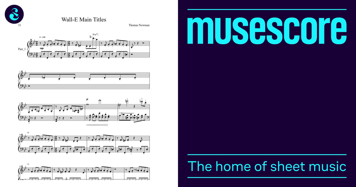 Wall-e Sheet music for Piano (Solo) | Musescore.com