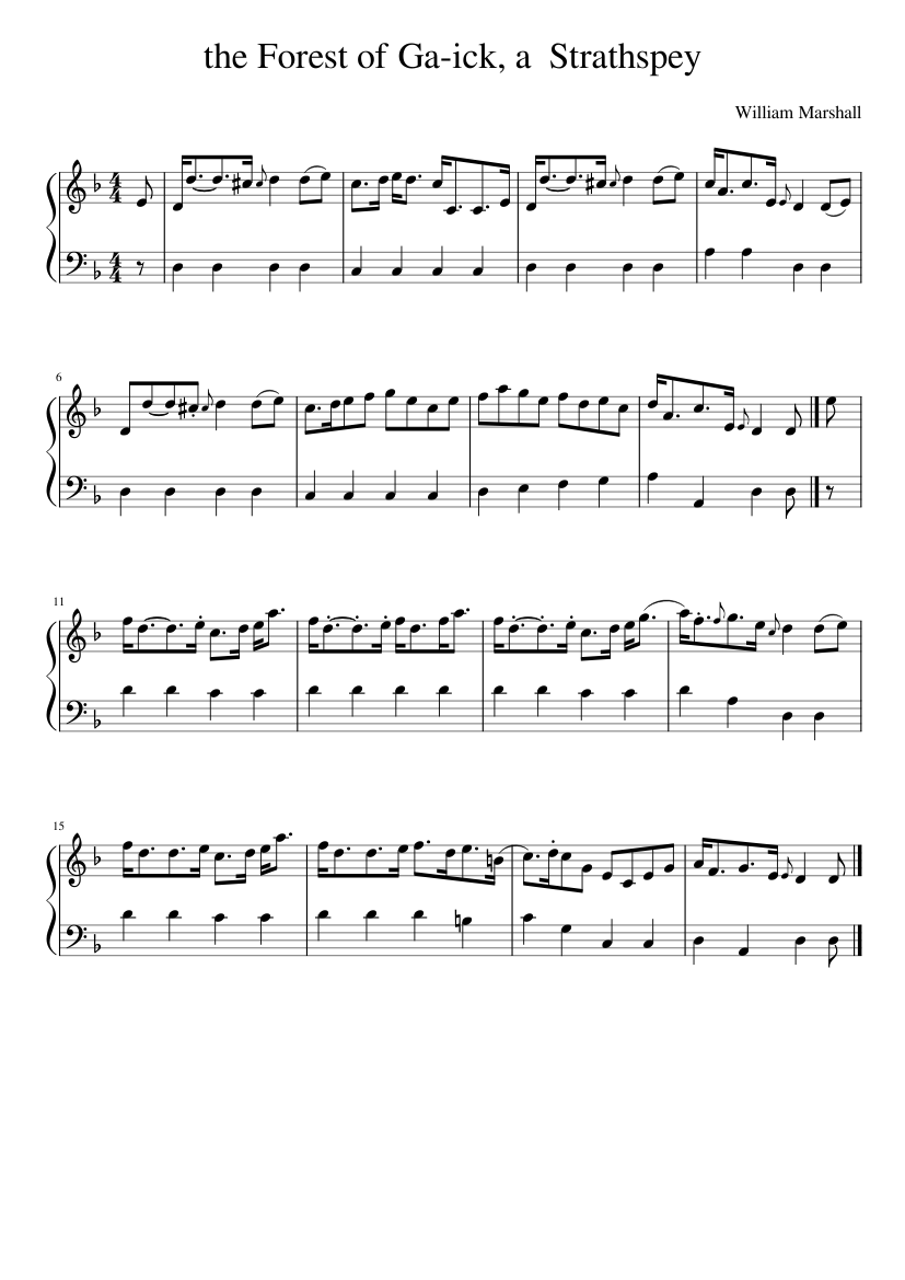 the Forest of Ga-ick a Strathspey