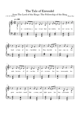 The Fellowship of the Ring Poem Arrangements sheet music