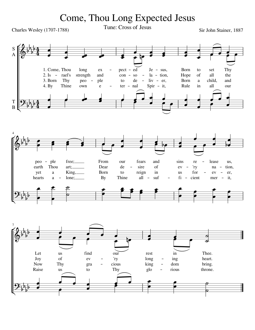 Come Thou Long Expected Jesus: Cross of Jesus