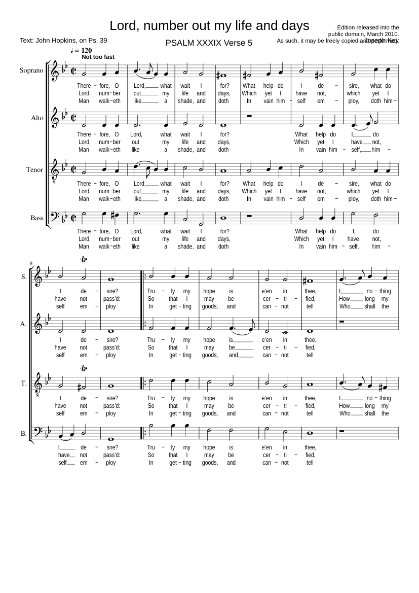 Lord number out my life and days