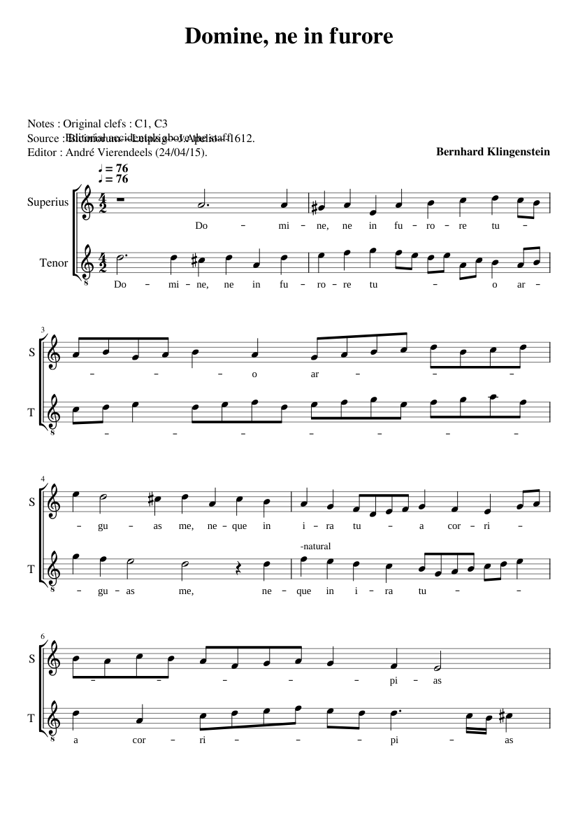 Domine ne in furore tuo