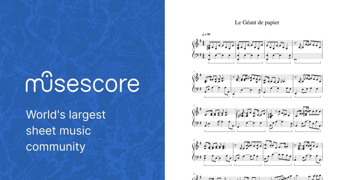 Le geant de papier Sheet music for Piano (Solo) | Musescore.com