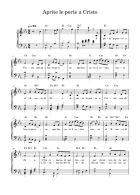 Free Aprite Le Porte A Cristo by Marco Frisina sheet music | Download PDF  or print on Musescore.com