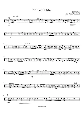 Free Xo Tour Llif3 by Lil Uzi Vert sheet music | Download PDF or print on  Musescore.com