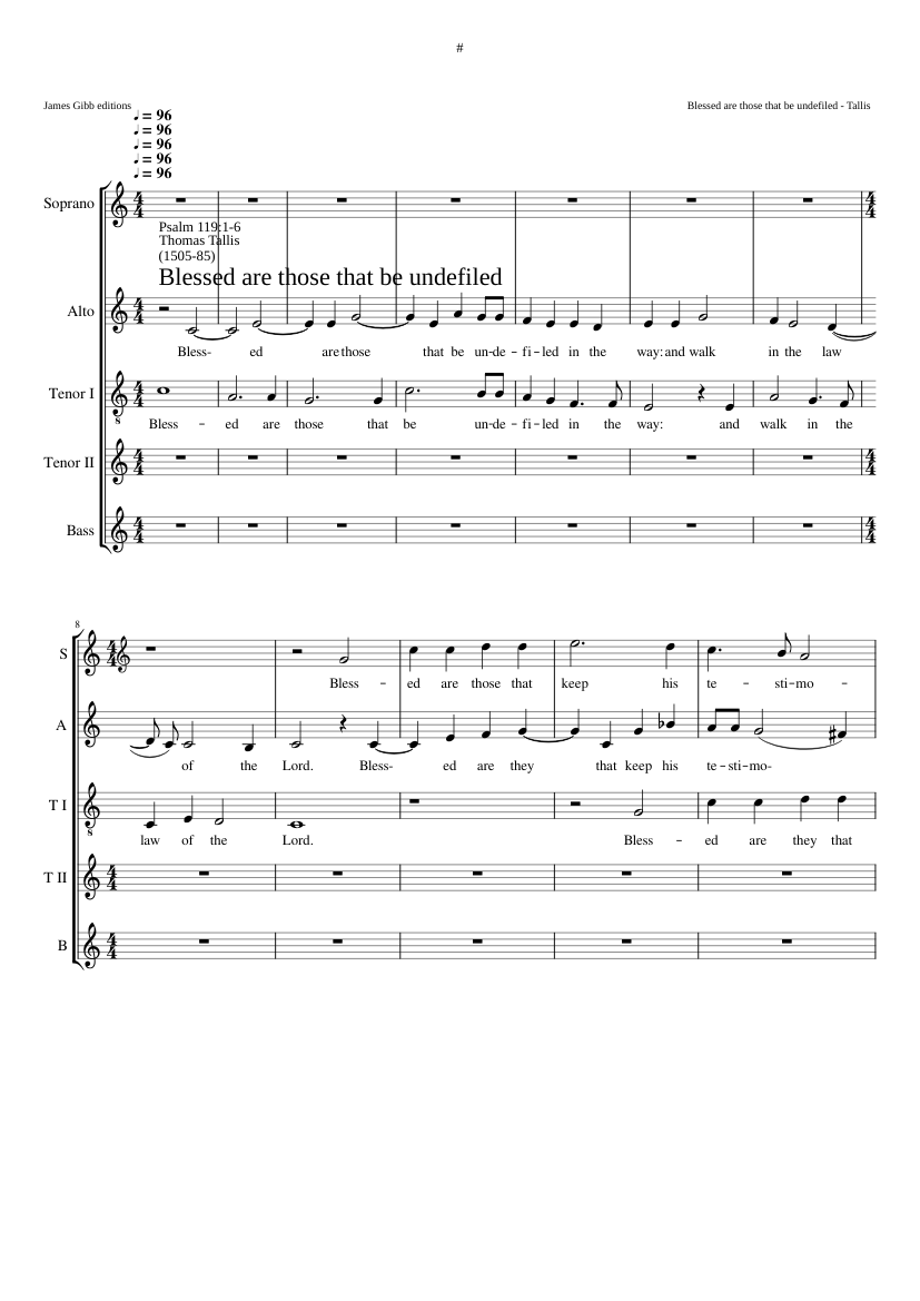 Blessed are those that be undefiled