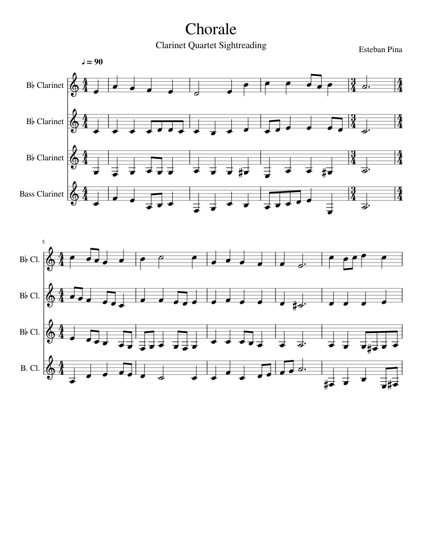 Chorale Sheet music for (In B Flat), (Bass) (Mixed