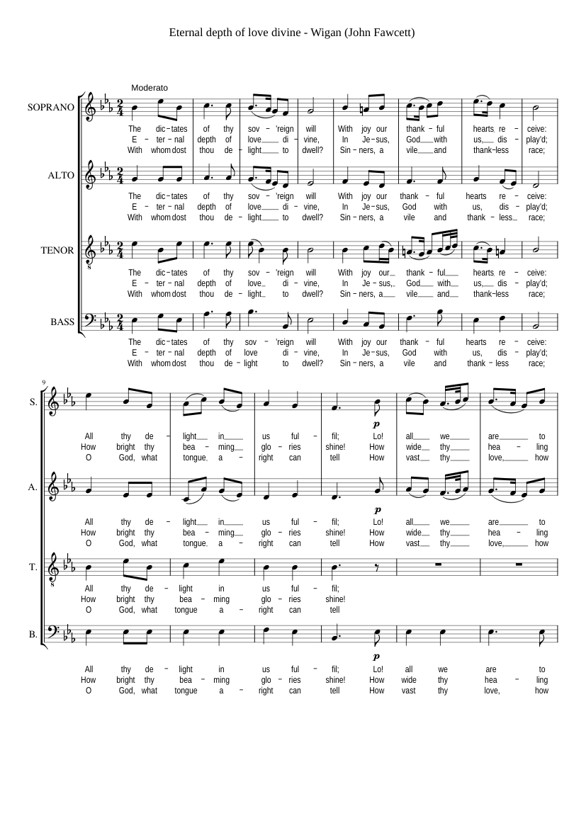 Eternal depth of love divine