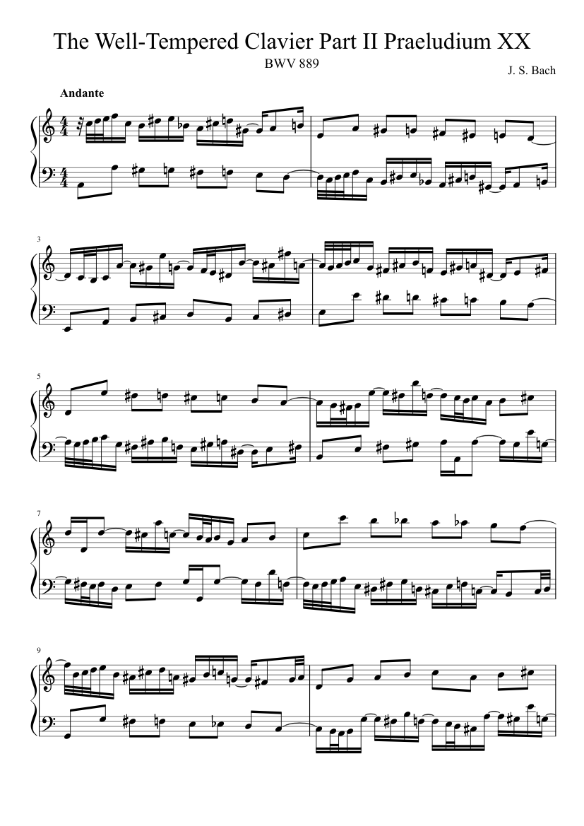 Prelude and Fugue in A minor BWV 889