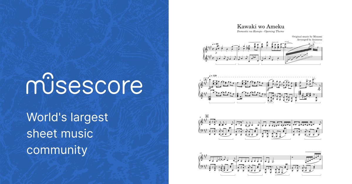Domestic na kanojo [Piano Version] Sheet music for Piano (Solo)