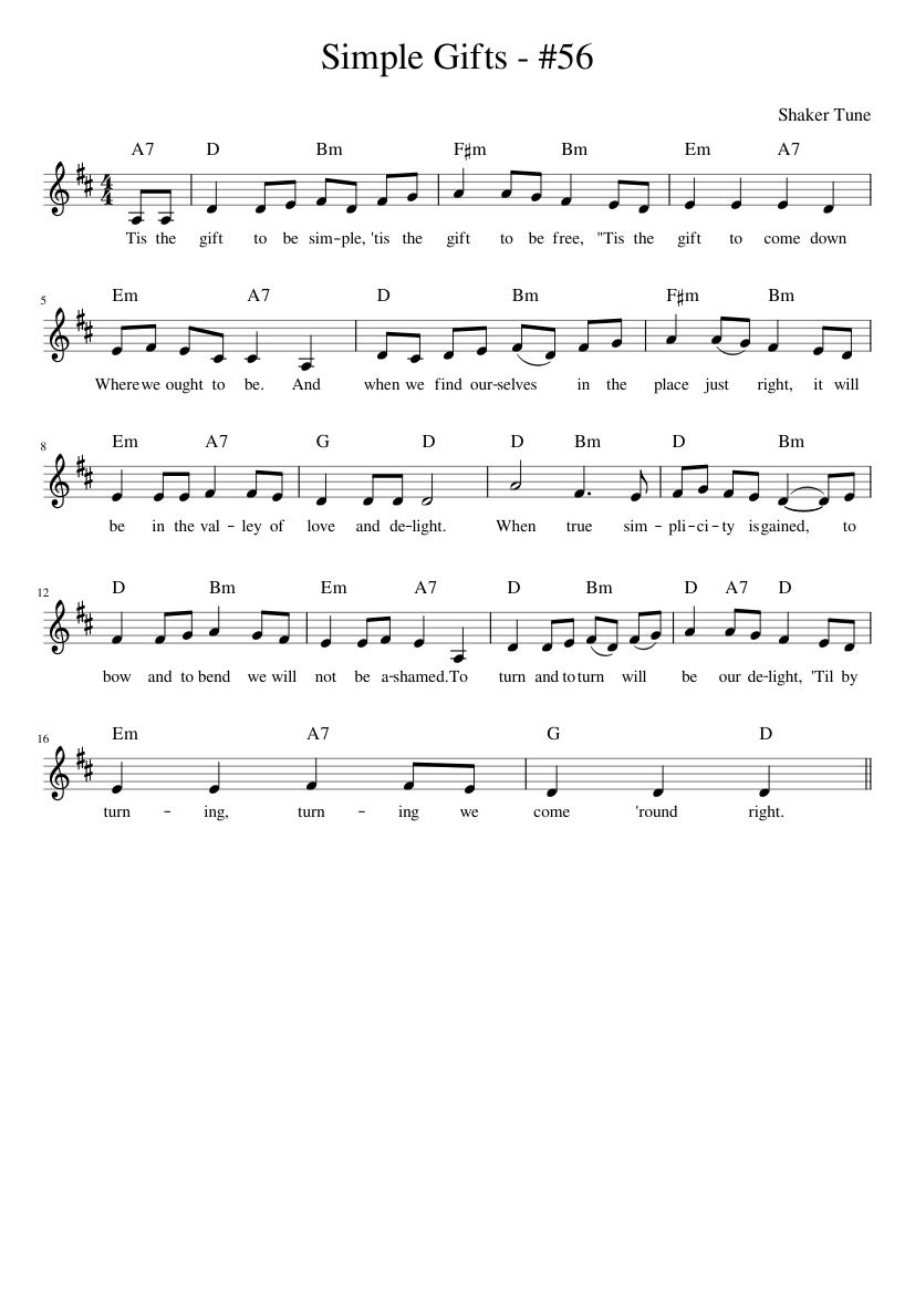 Simple Gifts - 56