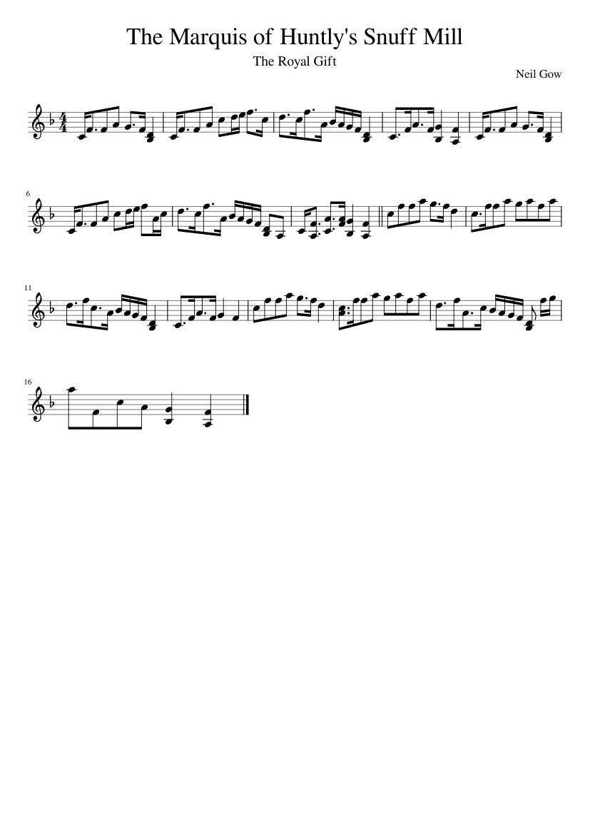 The Marquis of Huntly's Snuff Mill