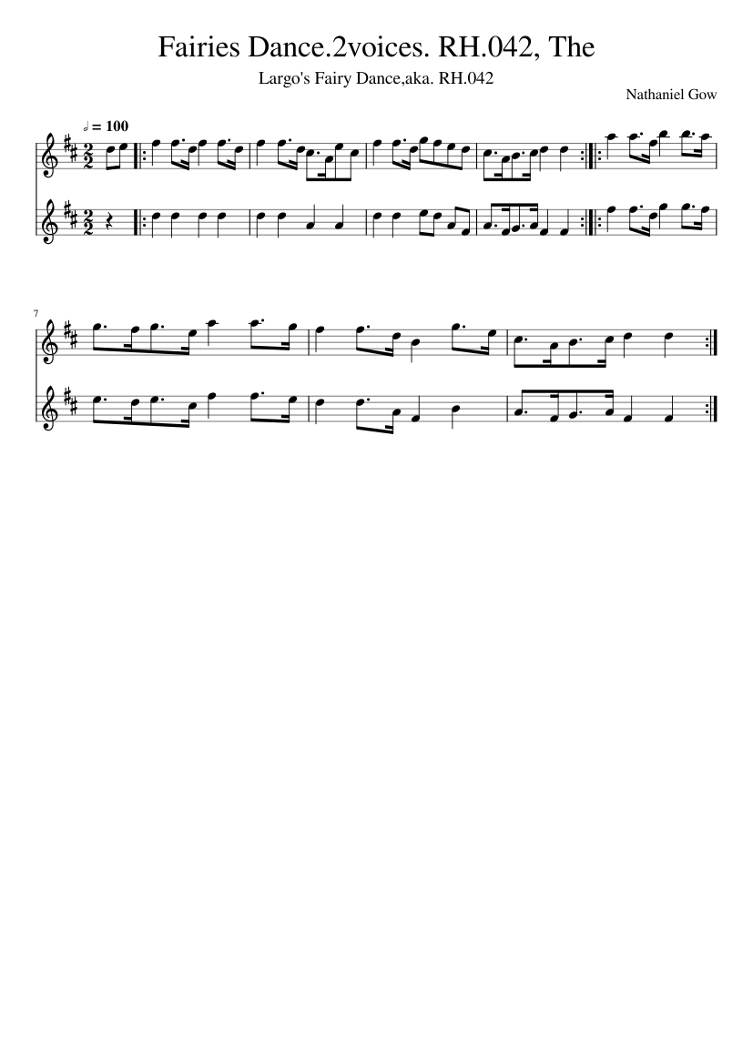 The Fairies Dance.2voices. RH.042