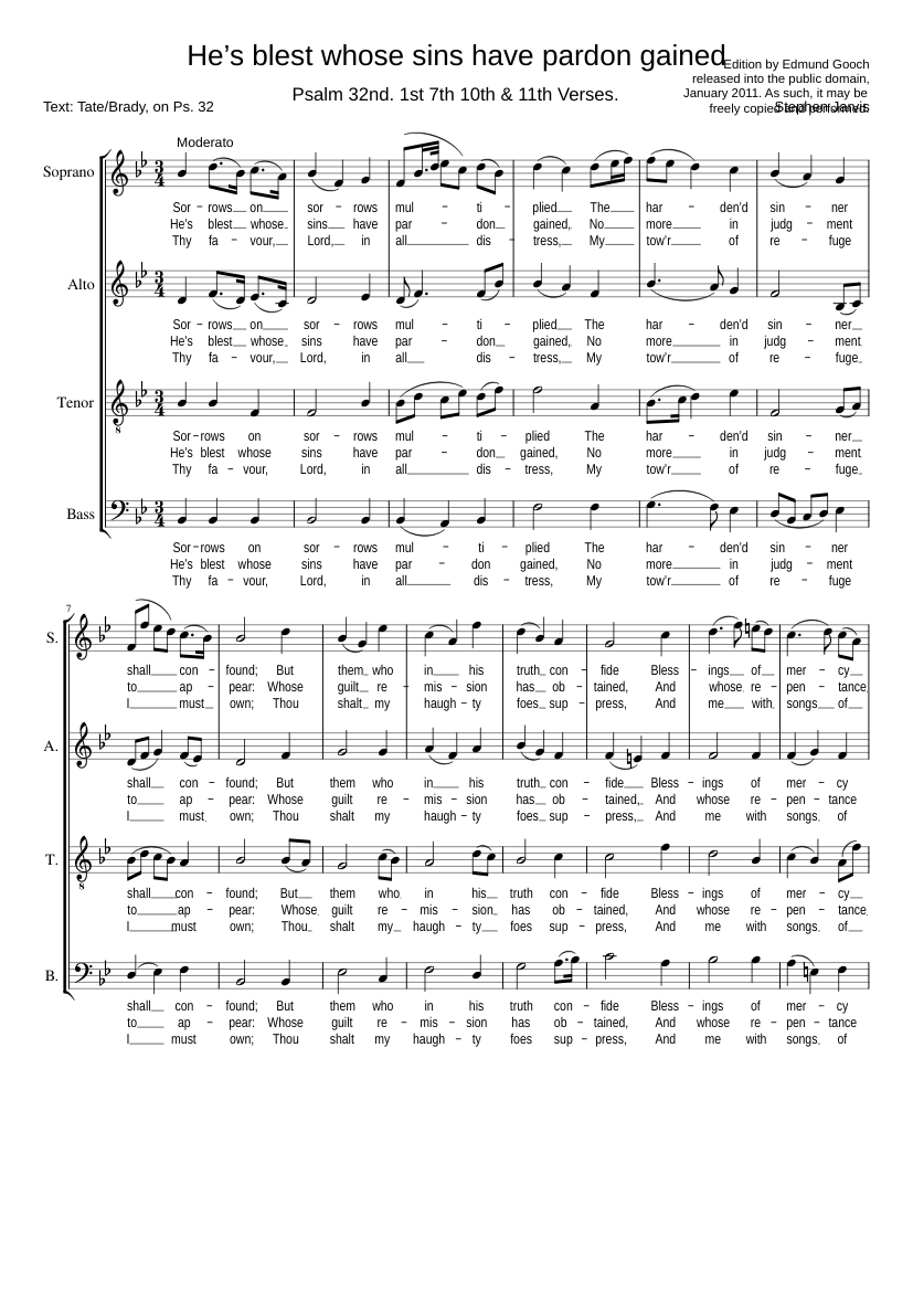 He's blest whose sins have pardon gained