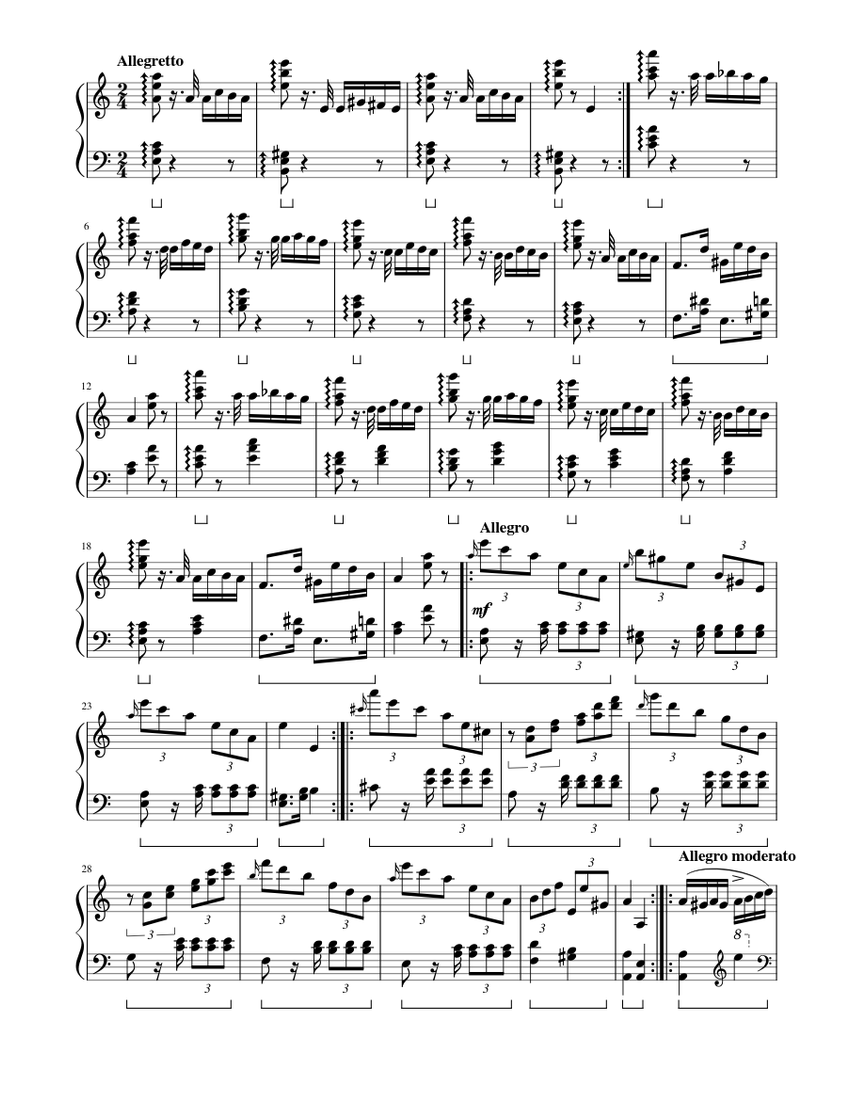 Paganini Caprice No.24 arranged Sheet music for Piano (Solo) | Download and  print in PDF or MIDI free sheet music for 24 Caprices for Solo Violin, Op.1  by Niccolò Paganini (classical ) | Musescore.com