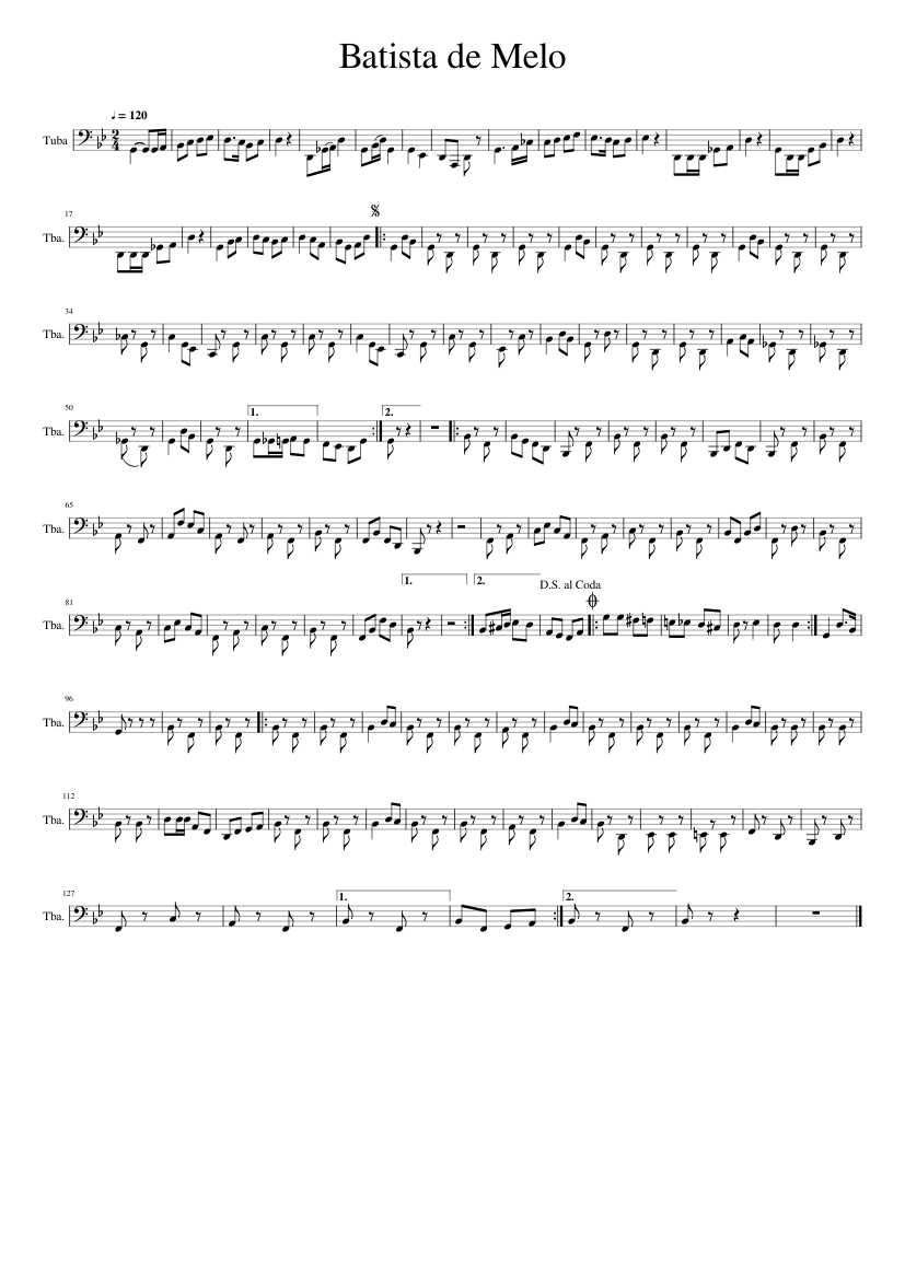 Dobrado Batista de Melo - Trompete (Bb) - Partitura 