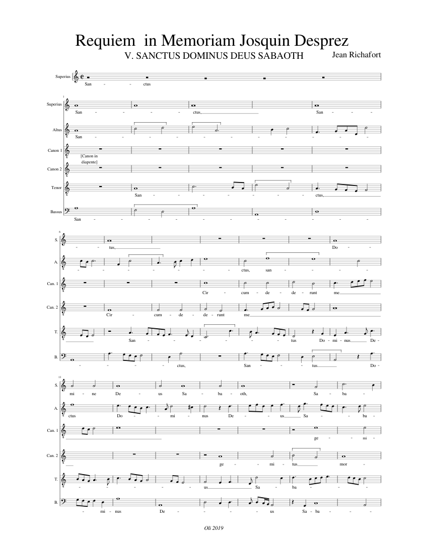 Requiem in Memoriam Josquin Desprez