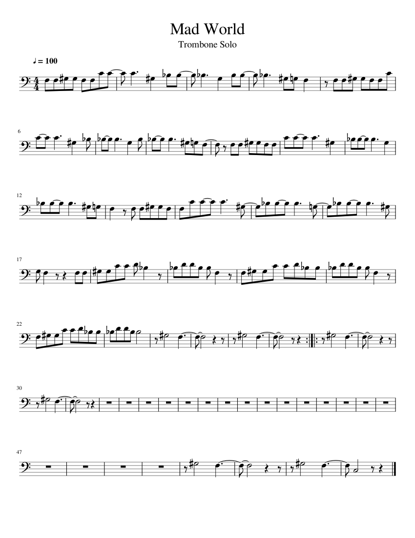 Mad World - Gary Jules Sheet music for Piano (Solo) Easy