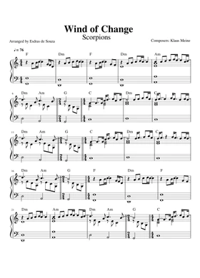 wind of change by Scorpions free sheet music | Download PDF or print on  Musescore.com