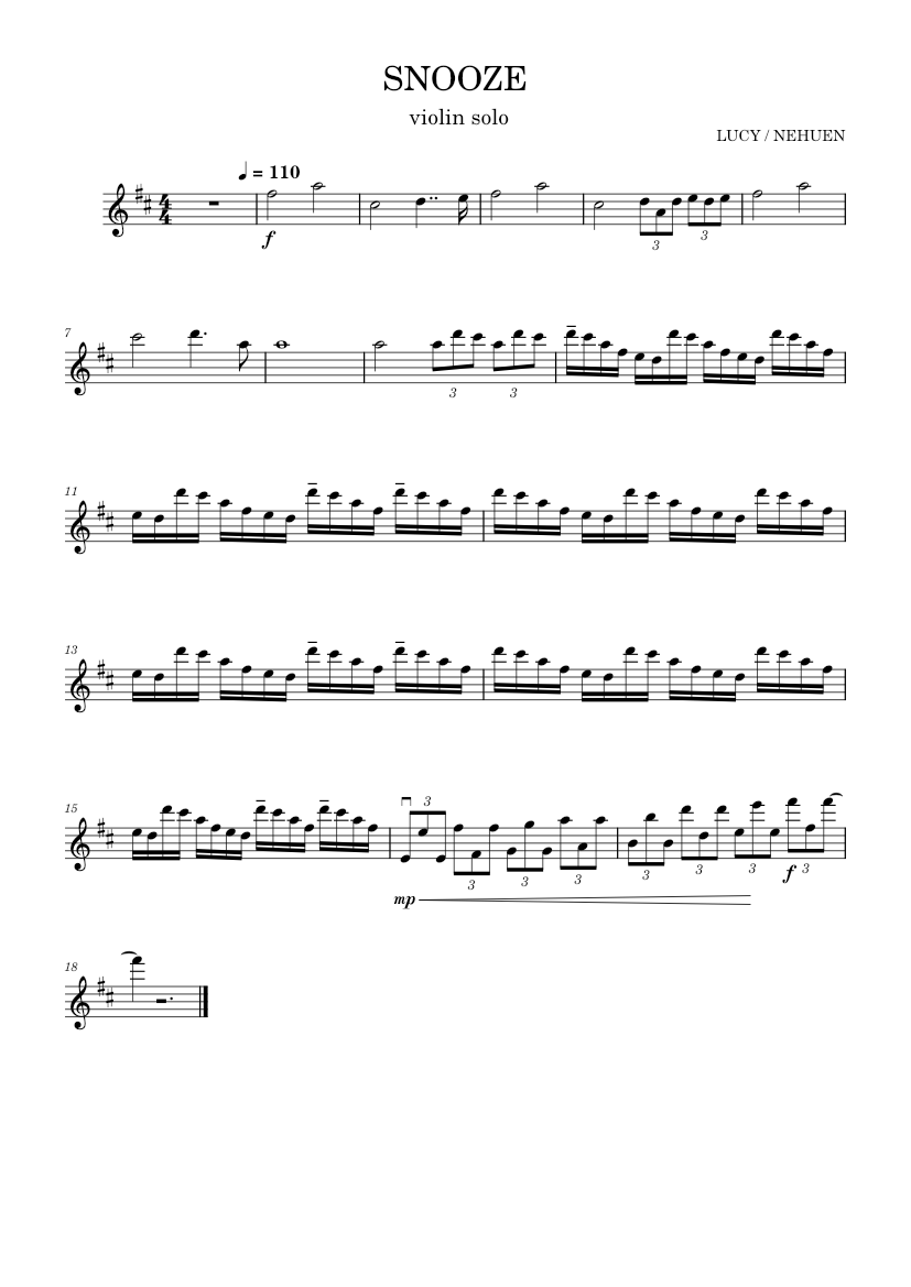 snooze-lucy-violin-solo-transcription-sheet-music-for-violin-solo