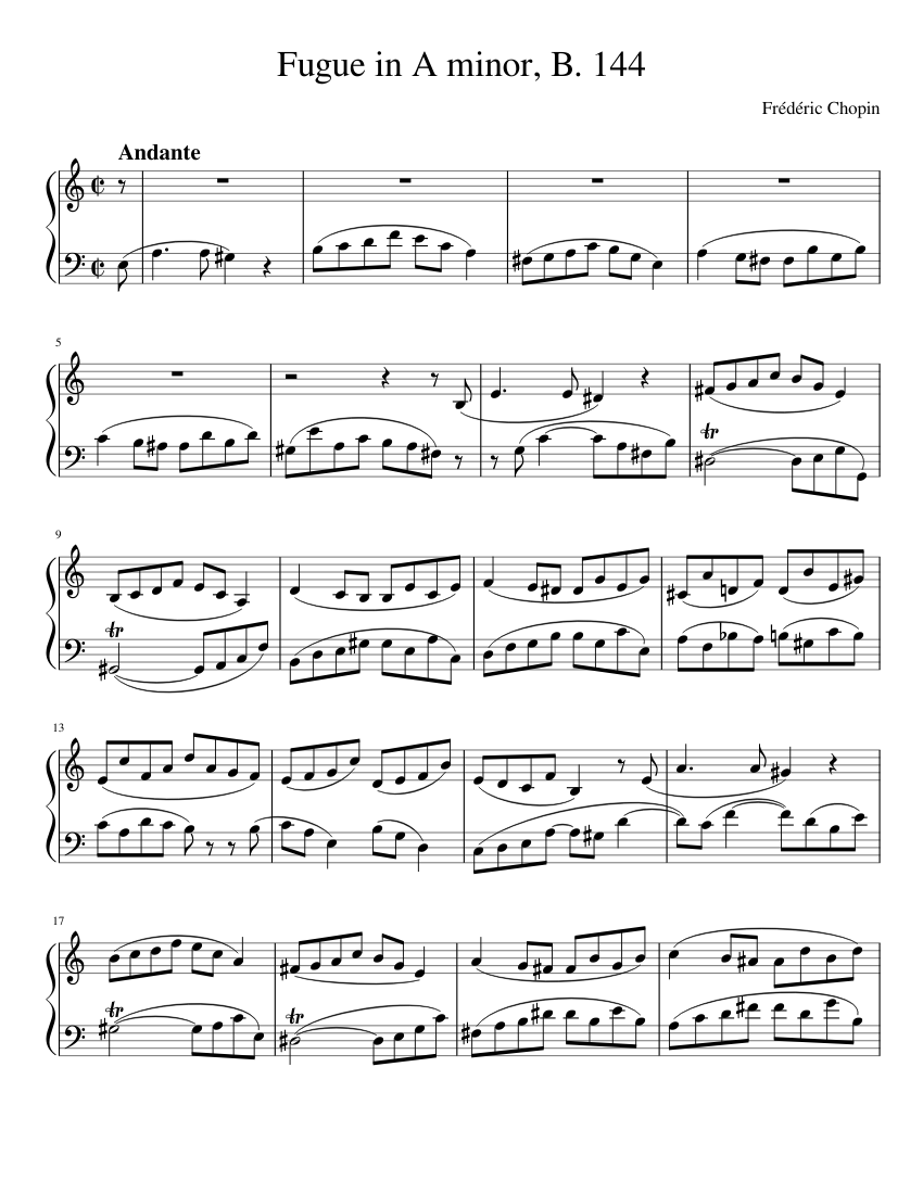 Fugue in A minor B.144